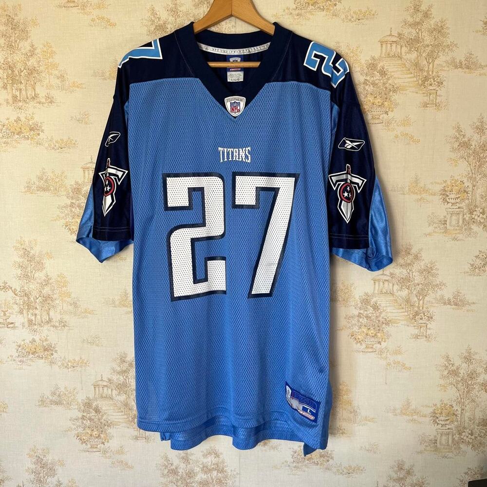 Vintage Y2K Reebok Eddie George Titans Jersey | Powder Blue | Large
